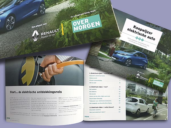 Armen Paper imprime un catalogue écologique qui présente les véhicules électriques de Renault